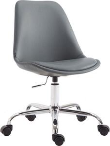 Sedia da ufficio in Pelle finta - Sedia da ufficio - regolabile in altezza e dal design ergonomico. Colore: Grigio