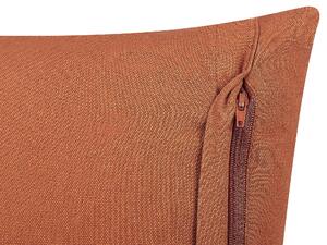 Set di 2 cuscini decorativi cotone arancione 35 x 55 cm motivo geometrico stile boho accessori Beliani