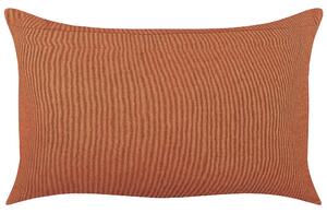 Cuscino decorativo cotone arancione 35 x 55 cm motivo geometrico stile boho accessori Beliani