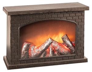 Camino elettrico a LED dall'aspetto suggestivo - Effetto fiamma realistico - Dimensioni: 28 x 11,8 x 19,8 cm - Materiali: polipropilene e vetro - Accessorio d'arredo autonomo