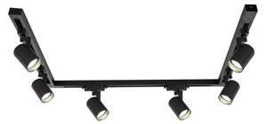 Brilagi - Faretto orientabile per sistema a binario HUSKY 6xGU10/10W/230V, nero