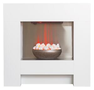 Caminetto elettrico Adam Cubist con elegante cornice in bianco, 36 pollici