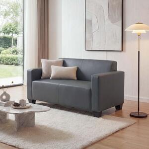 Divano a 2 posti divano Lyon lounge divano in Pelle finta ~ grigio scuro