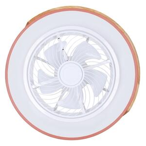 Brilagi - Lampada LED dimmerabile con ventilatore LED/38W/230V 50 cm rosa/rovere +telecomando