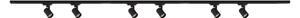 Brilagi - Faretto orientabile per sistema a binario HUSKY 6xGU10/10W/230V, nero