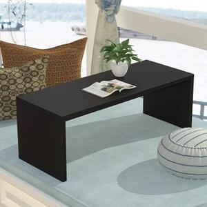 Tavolino basso da interno salotto in MDF laccato 120x60x43h cm Chick Bloir - Black