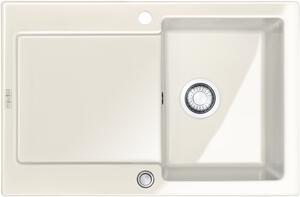 FRANKE lavello MARIS MRK 611-78 in MAGNOLIA con valvola a pulsante / lavello in Vetroceramica / Vetroceramica speciale