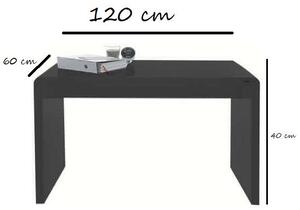 Tavolino basso da interno salotto in MDF laccato 120x60x43h cm Chick Bloir - Black