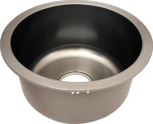 Lavello da cucina, acciaio inox, design moderno, grigio