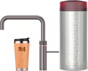 "QUOOKER FUSION Square COMBI+ B Gunmetal PVD & 100°C tap (22+FSGME)" miscelatore per lavello con funzione acqua bollente a 100°C