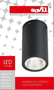 Applique Sino LED in alluminio, grigio, 6W 60LM IP65 SOVIL
