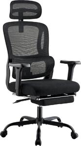 Sedia da ufficio ergonomica - sedia da ufficio - poggiatesta e supporto lombare regolabile - adatta alla schiena