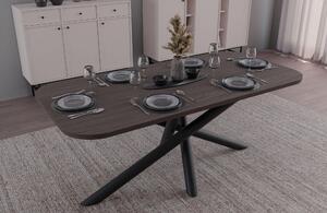 Tavolo da pranzo Oslo, dimensioni 185x90 cm, ideale per soggiorno o sala da pranzo, design moderno. Disponibile nei seguenti colori: Wisconsin (noce), Artisan (rovere), Lindberg (rovere), Portland (frassino nero)