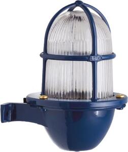 Lampada da parete per esterni in ottone vetro E27 IP64 18 cm di altezza blu nautico lampada da parete per esterni