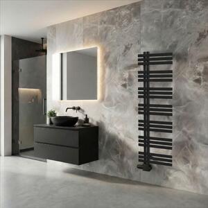 Radiatore da bagno Schulte IGNIS, 160x50 cm, nero, attacco centrale sfalsato lateralmente, senza elemento riscaldante