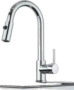 Miscelatore da cucina a bassa pressione, bocca estraibile, funzione acqua calda e fredda, cromo DY A