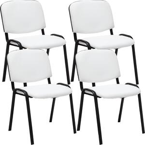 Set di 4 sedie per visitatori in Pelle finta Ken