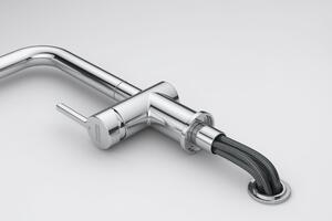 Franke Active New - Miscelatore per lavello FN 6560.031, incernierato sotto la finestra, con doccia estraibile, cromo 115.0653.391