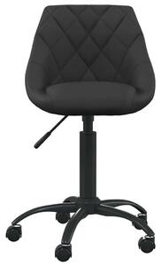 VidaXL Sedia da ufficio in velluto nero