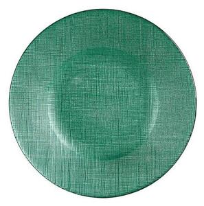 Piatto Piano Verde Vetro 6 Unità (21 x 2 x 21 cm)