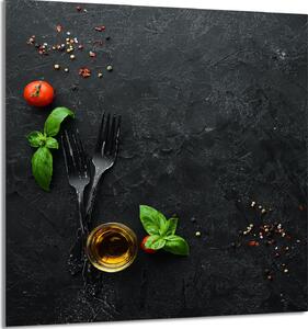 PIATTO IN VETRO PER CUCINA 60x65 ardesia