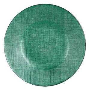 Piatto Piano S3608090 Cristallo Verde Vetro (21 x 2 x 21 cm)