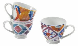 Set 6 tazzine in porcellana decorata da caffè 90 ml Casablanca
