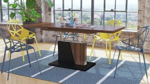 Tavolino di design Grand Noir allungabile e regolabile in altezza, da 120 a 180 cm, tavolo da pranzo