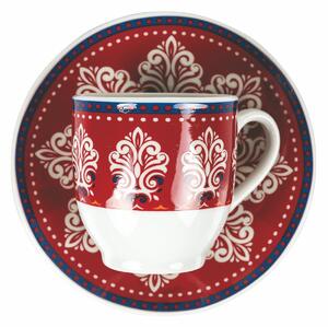 Set 6 tazzine caffè in porcellana con piattino Shiraz