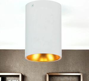 Faretto da soffitto a superficie Ø 9,5 cm H: 12,5 cm piccolo in metallo bianco rame-oro GU10 moderna lampada da soffitto faretto da soffitto