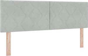 Testiera Grigio chiaro 144 cm Velluto