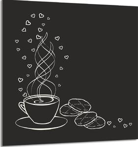 PIATTO IN VETRO PER CUCINA 60x65 Caffè
