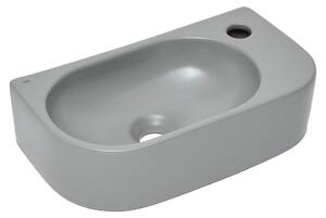 Lavabo SAT Infinitio da appendere 40x21,5 cm con rubinetto a stelo senza troppopieno, grigio opaco