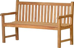 Panchina da giardino Panchina in teak massiccio Andorra 150 cm come panchina in legno resistente alle intemperie e panchina sostenibile e non trattata in teak