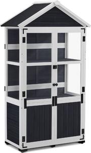 M MCombo Armadietto da giardino in legno, piccolo, 100 × 53 × 178 cm, 0111 (grigio antracite)