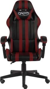 Sedia da Gaming Nero e Rosso Vino in Pelle finta