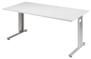 Geramöbel scrivania Lisbon 160 X 80 grigio chiaro/argento