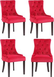 Set di 4 sedie da pranzo in velluto - Sedie da cucina - Design elegante con seduta confortevole