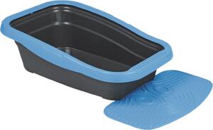 Lettiera per gatti Nobby con tappeto Nella Kit blu/grigio