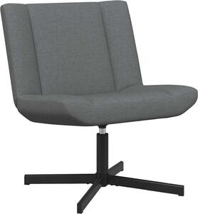 VidaXL Sedia girevole grigio scuro 63 x 75 x 76 cm tessuto
