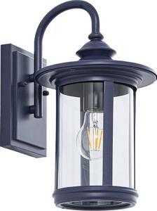 Lindby Lampada da parete Zayn, blu, vetro, altezza 33 cm, IP23