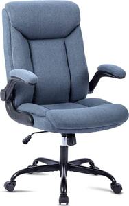 Sedia da ufficio ergonomica, sedia da scrivania, sedia da lavoro girevole con bracciolo ribaltabile, regolabile in altezza, comoda per l'ufficio, la casa, il gioco