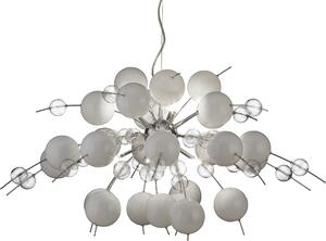 Lampada a sospensione Näve; colore: cromo, bianco, trasparente, 7030923