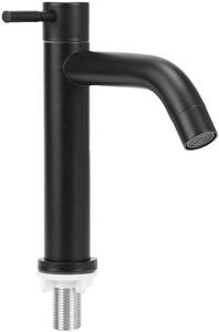 Rubinetto singolo in acciaio inossidabile per acqua fredda, ideale per bagno e toilette, completo di tubo flessibile. Design duraturo ed elegante per un flusso d'acqua ottimale