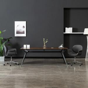 The Living Store Sedia da ufficio girevole in tessuto grigio