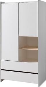 FURNLUX Armadio per bambini Kiddy White 90cm / Colore principale: Bianco / Dimensioni: 90 x 55 x 180 cm