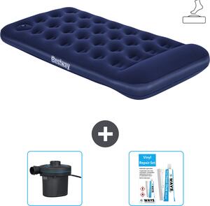 Materasso gonfiabile Bestway - 1 persona - 99 x 188 x 28 cm - Blu - Accessori inclusi