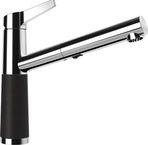 Miscelatore SCHOCK SC-510 in NERO con bocca estraibile / CRISTALITE® Basic Line / miscelatore monocomando