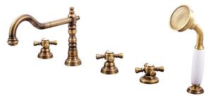 Slezák-RAV Miscelatore per vasca da bagno Slezák RAV Morava Retro MK364PSM Colore: ottone vecchio, Dimensioni: 3/8''