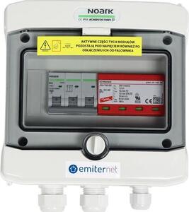 Quadro ermetico EMITER con scaricatore di sovratensione CA tipo 1+2, B16A 3F